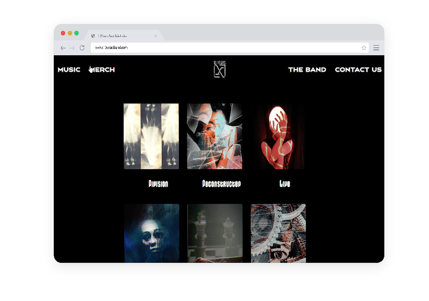 album cover band metal music Music Website ux ux/ui Web Design  Webdevelopment Website
