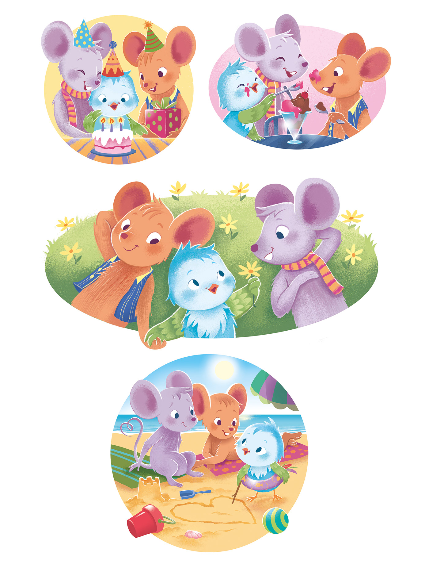 animals artwork Character design  children children's book cute Digital Art  ILLUSTRATION  Love LGBT