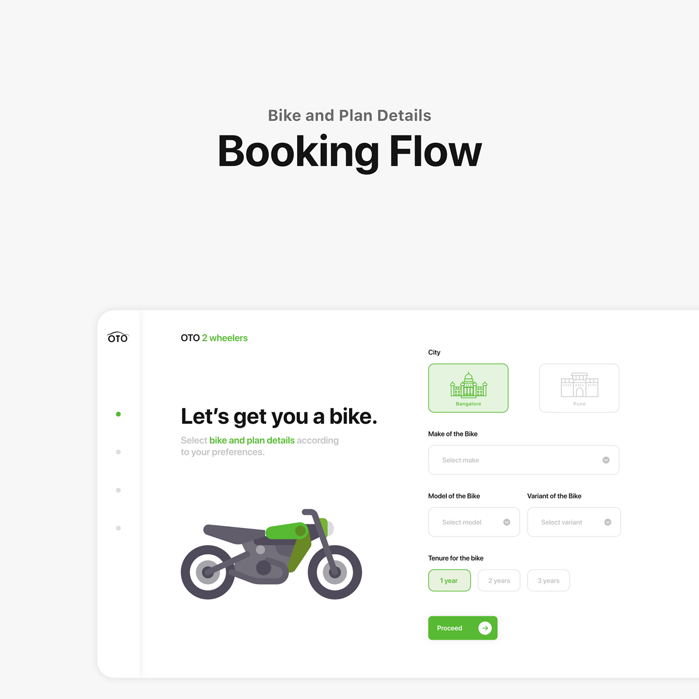 Bike Booking flow oto capital EMI