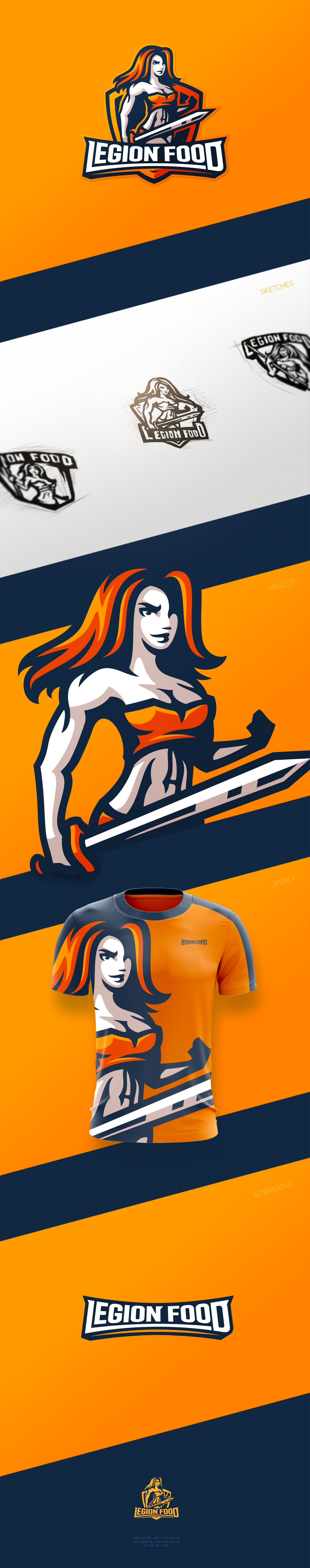 Mascot logo warrior Spartan woman identity strong sports girl