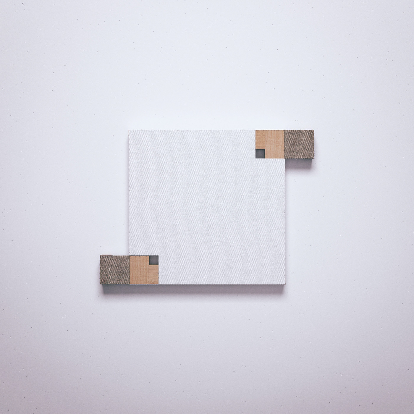 canvas cut White minimal square