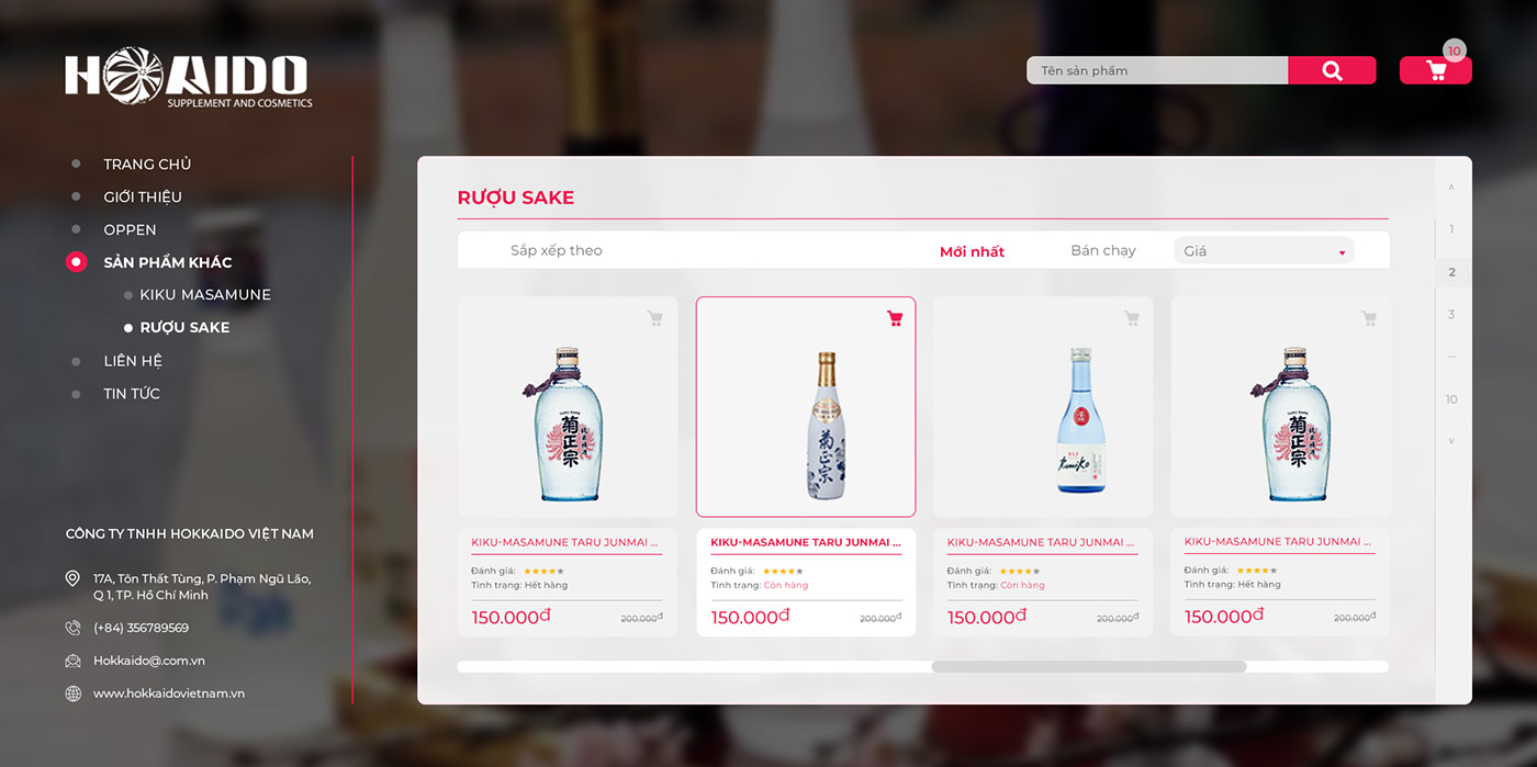 landing page liquor stores Sake ui design UI/UX Web Design  Website