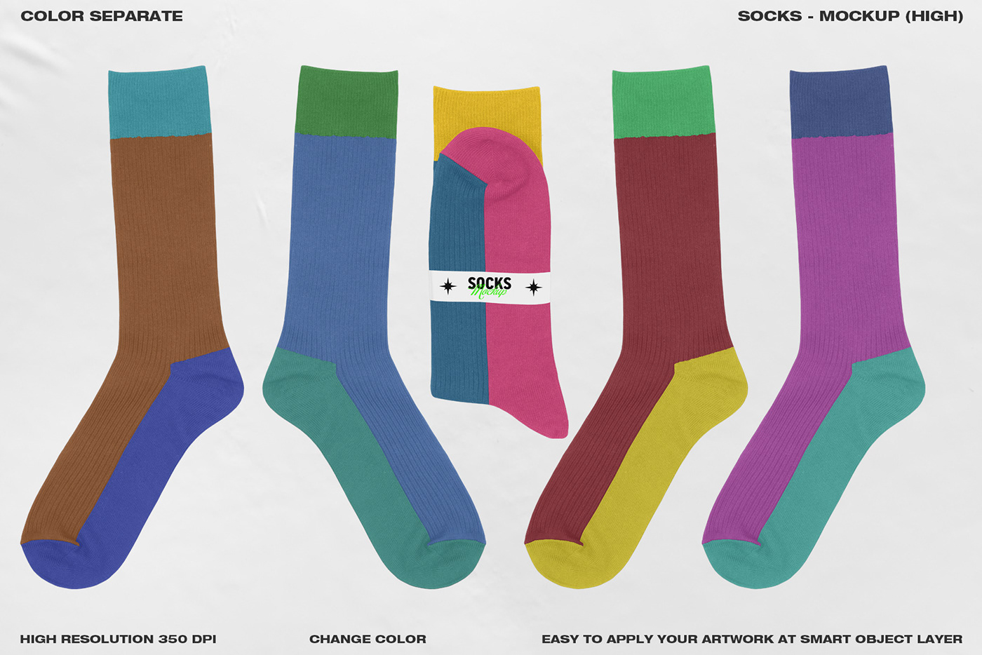 socks Clothing Mockup Packaging apparel merchandise sports