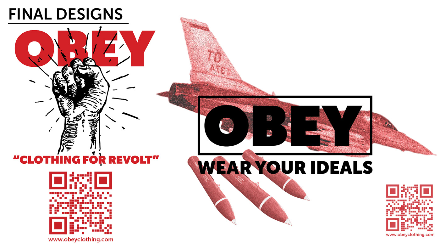 OBEY skate graphic design  brand identity political