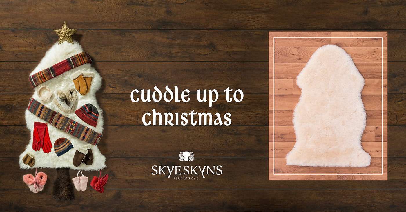 SkyeSkyns Christmas Christmas Campaign christmas digital sheepskin Skye christmas Tree christmas card
