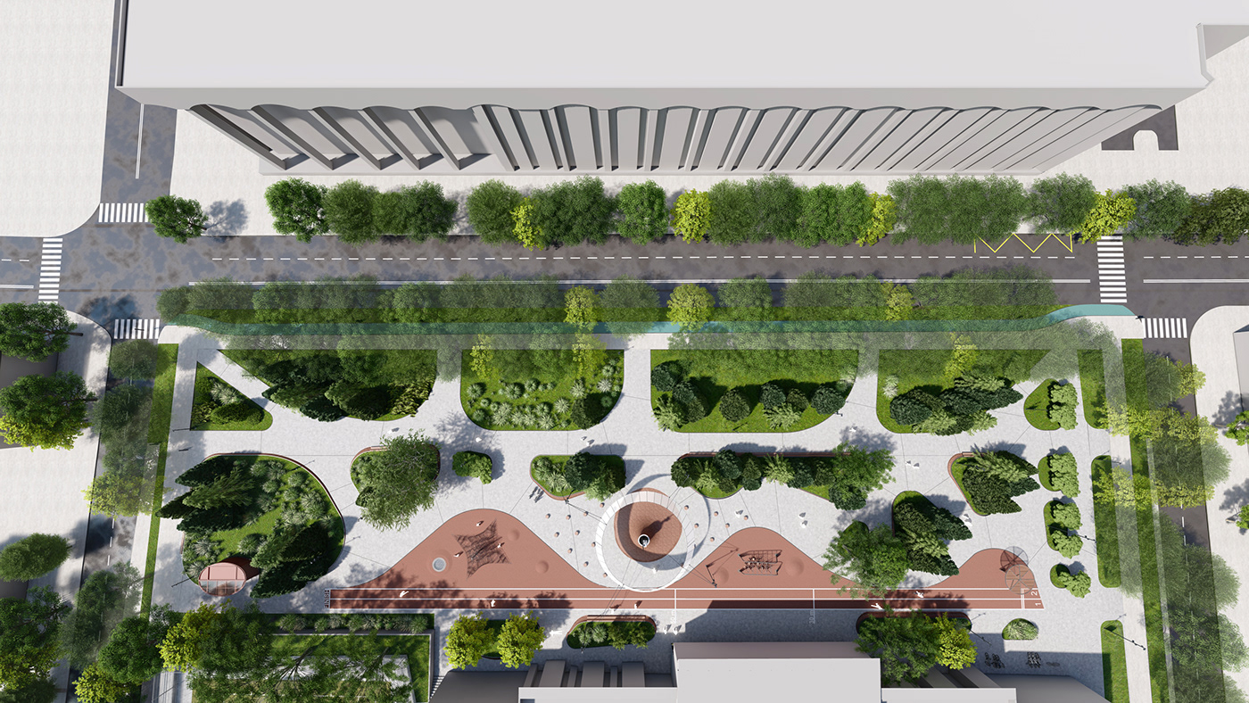 3D architecture archviz design Landscape Design lumion Park Render visualization