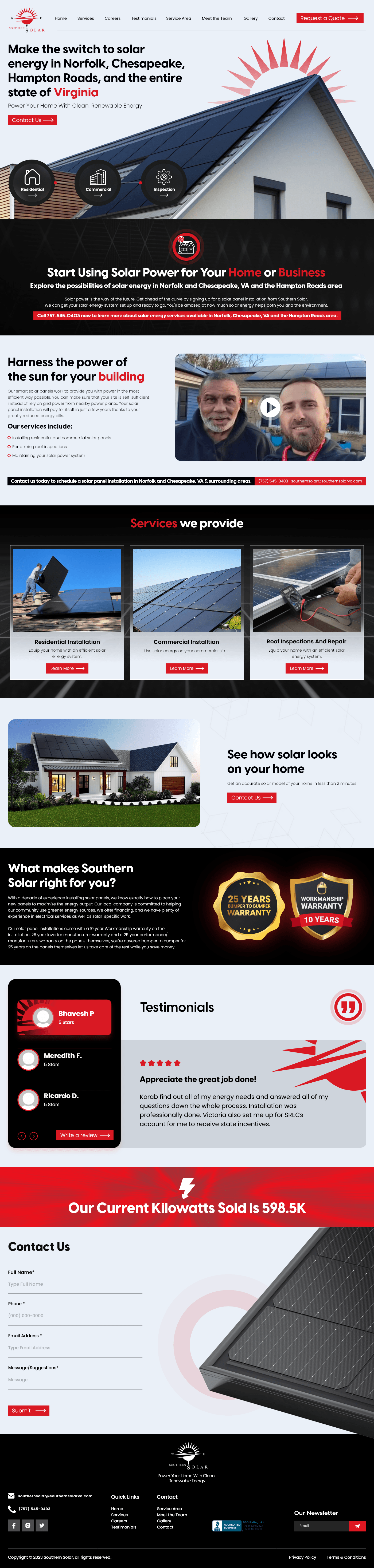Solar energy Web Design 