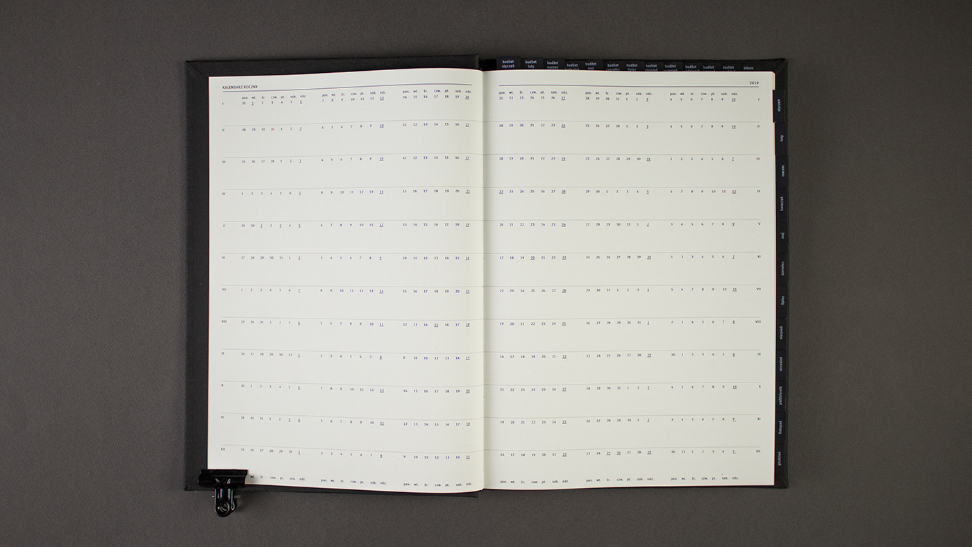 Callendar book publication black White planner organizer print farmer business