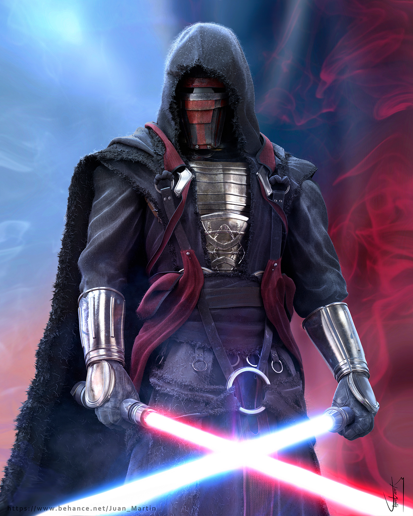 A Fan art interpretation of one of my favorite Sith Lords, Revan, from Knig...