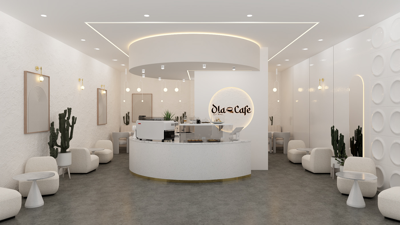 indoor architecture Render visualization interior design  modern 3ds max exterior corona cafe