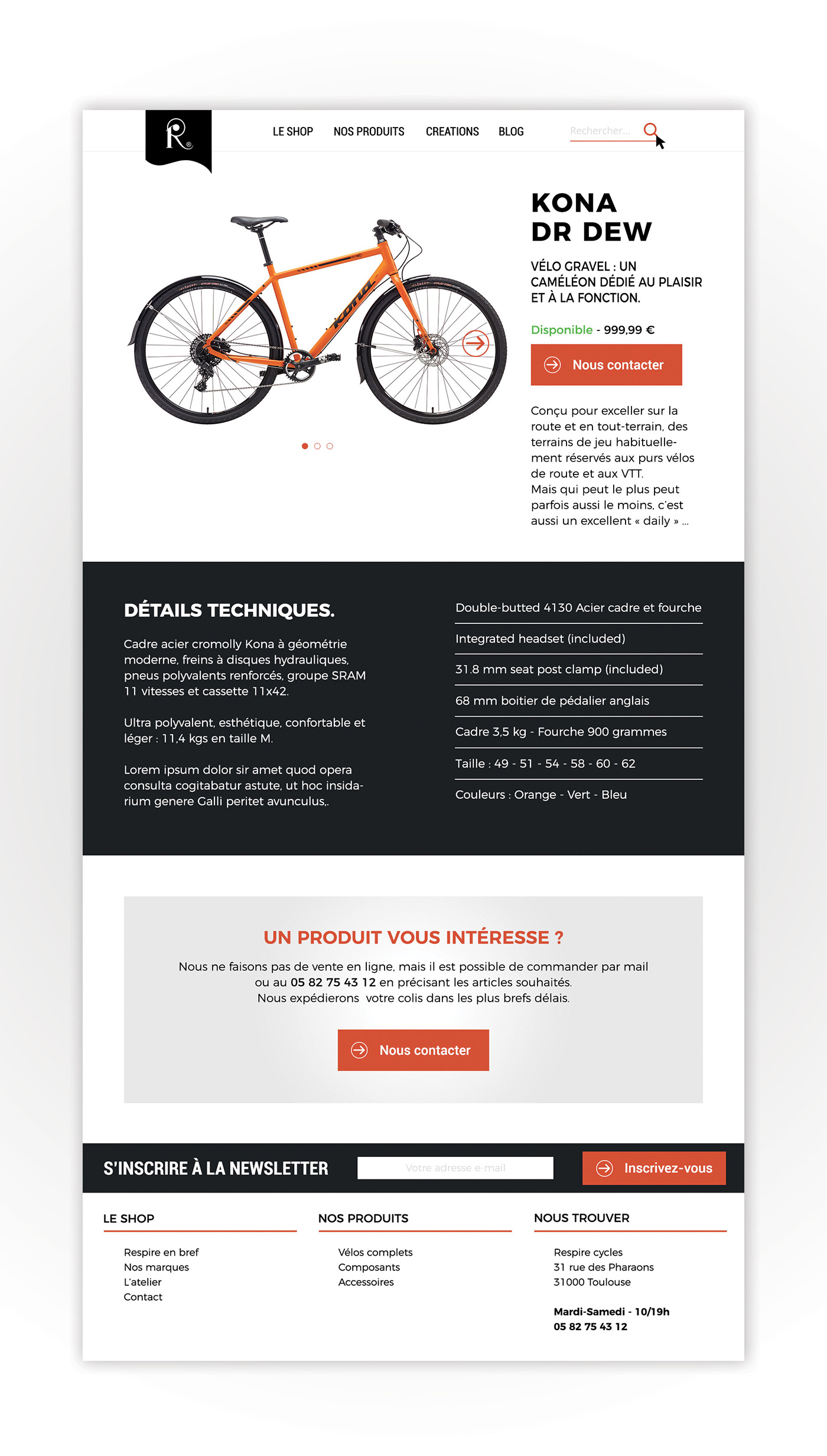 UX design ui design Webdesign art direction  Bike Bicycle shop e-commerce