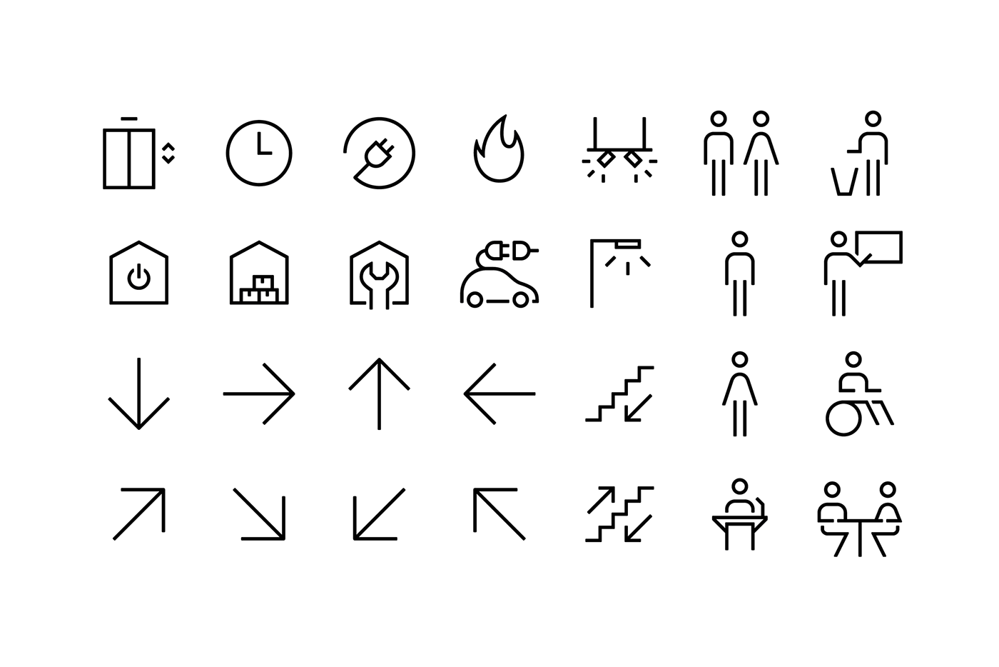 graphic design  Icon ILLUSTRATION  navigation pictogram Signage system wayfinding