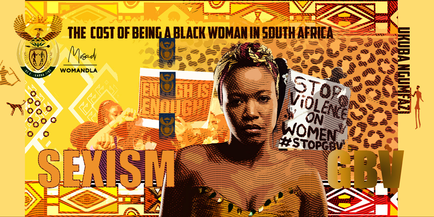 activism adobephotoshop artwork collage engraving Gender equality pattern sexism southafrica