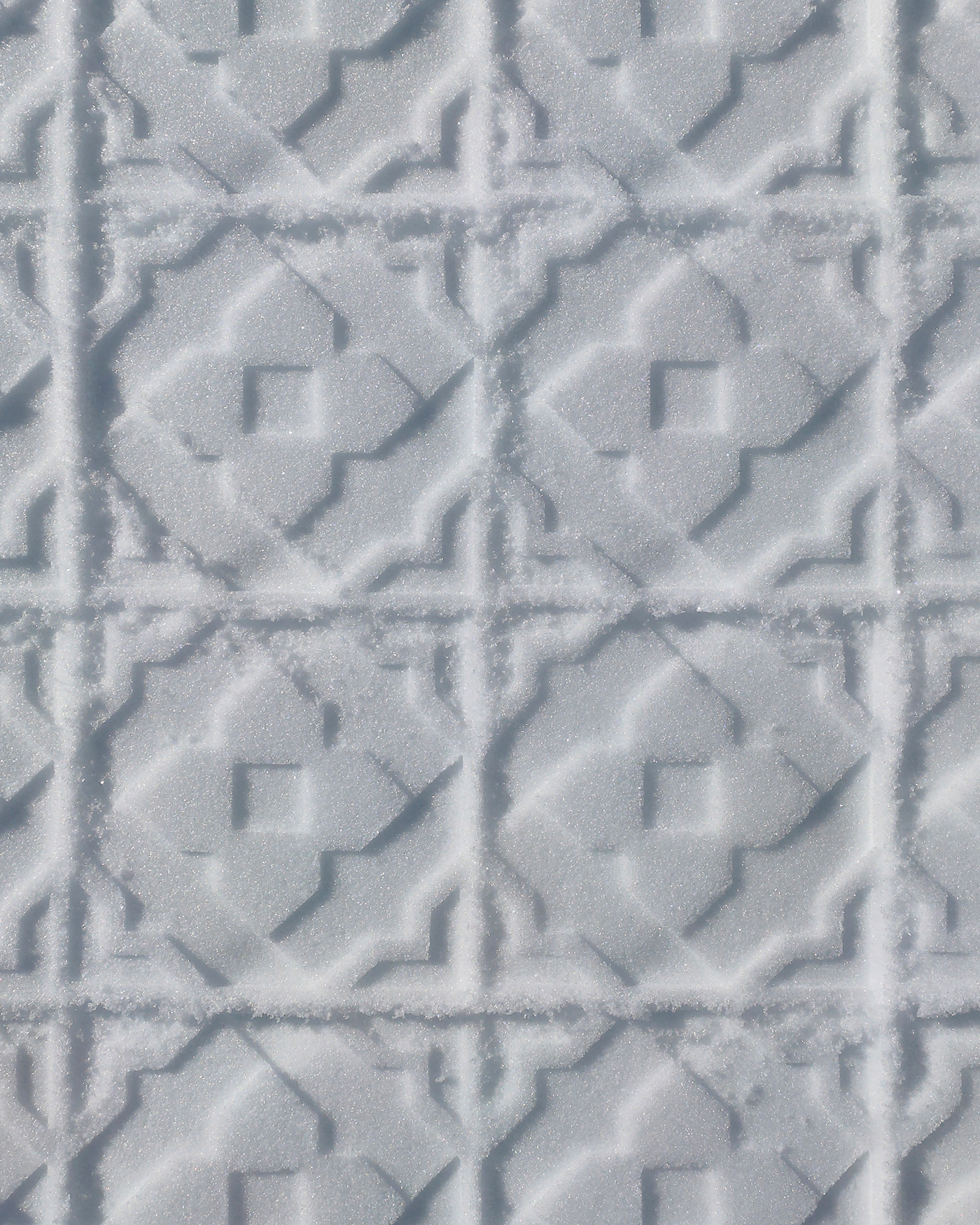 FLOOR land art pattern sculpture snow tiles