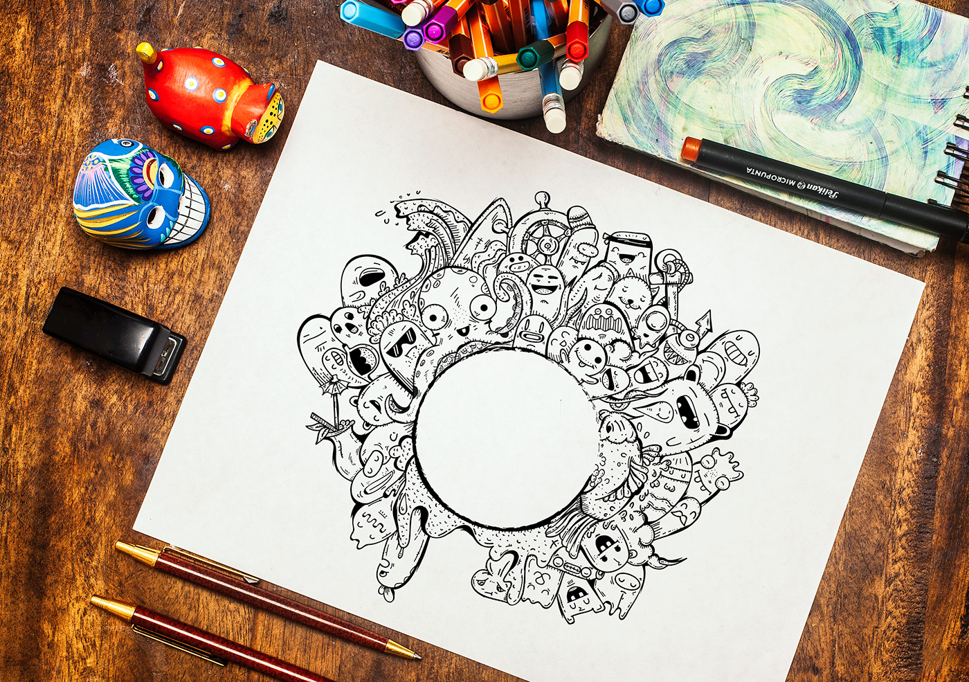 doodle art art ilustracion diseño Surf personajes cartoon sketch