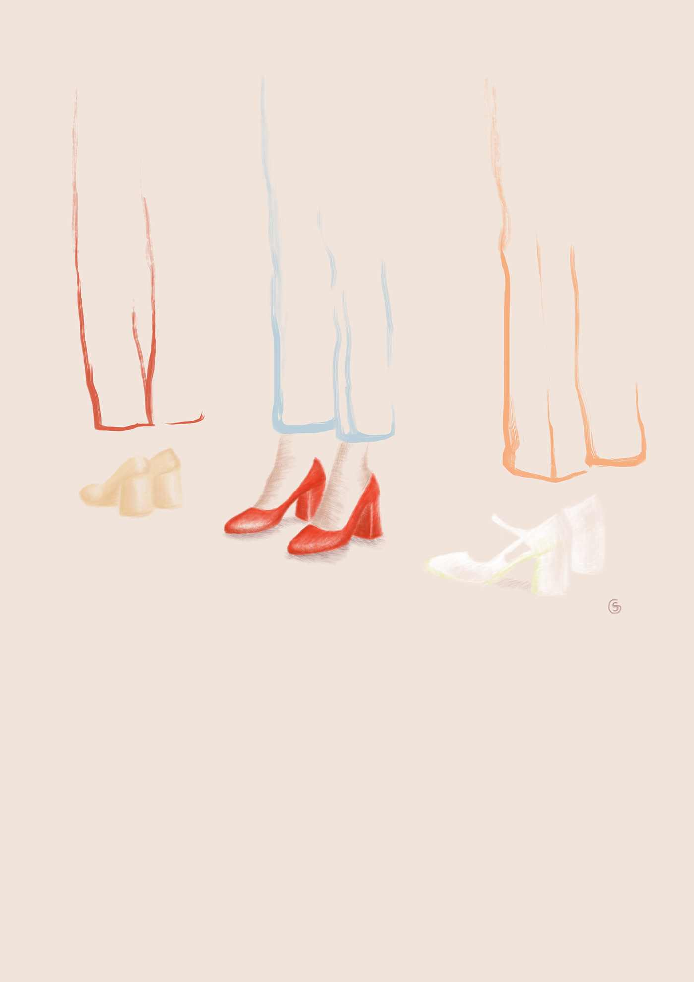 shoes sexy chic Fashion  Style minimal classy woman red blue