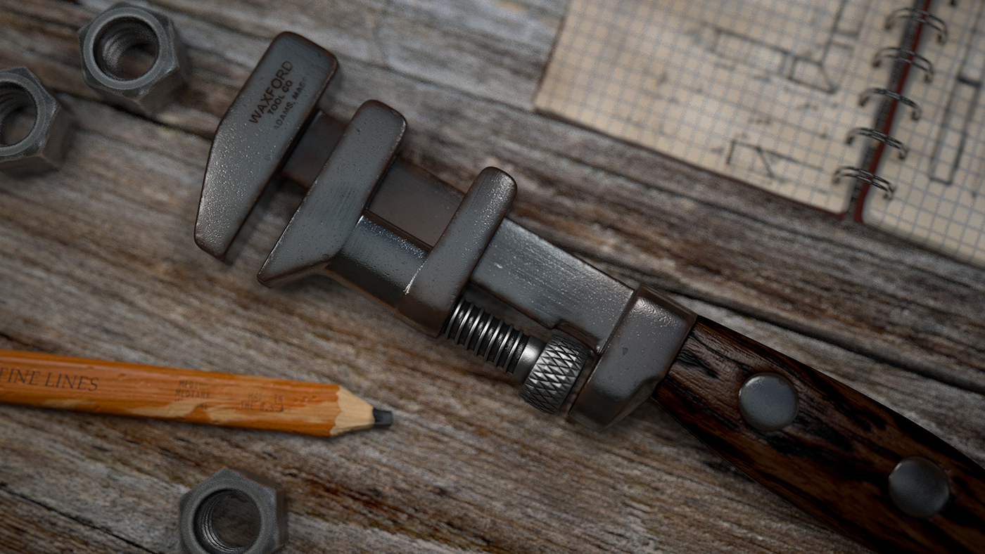 photorealism Wrench tools
