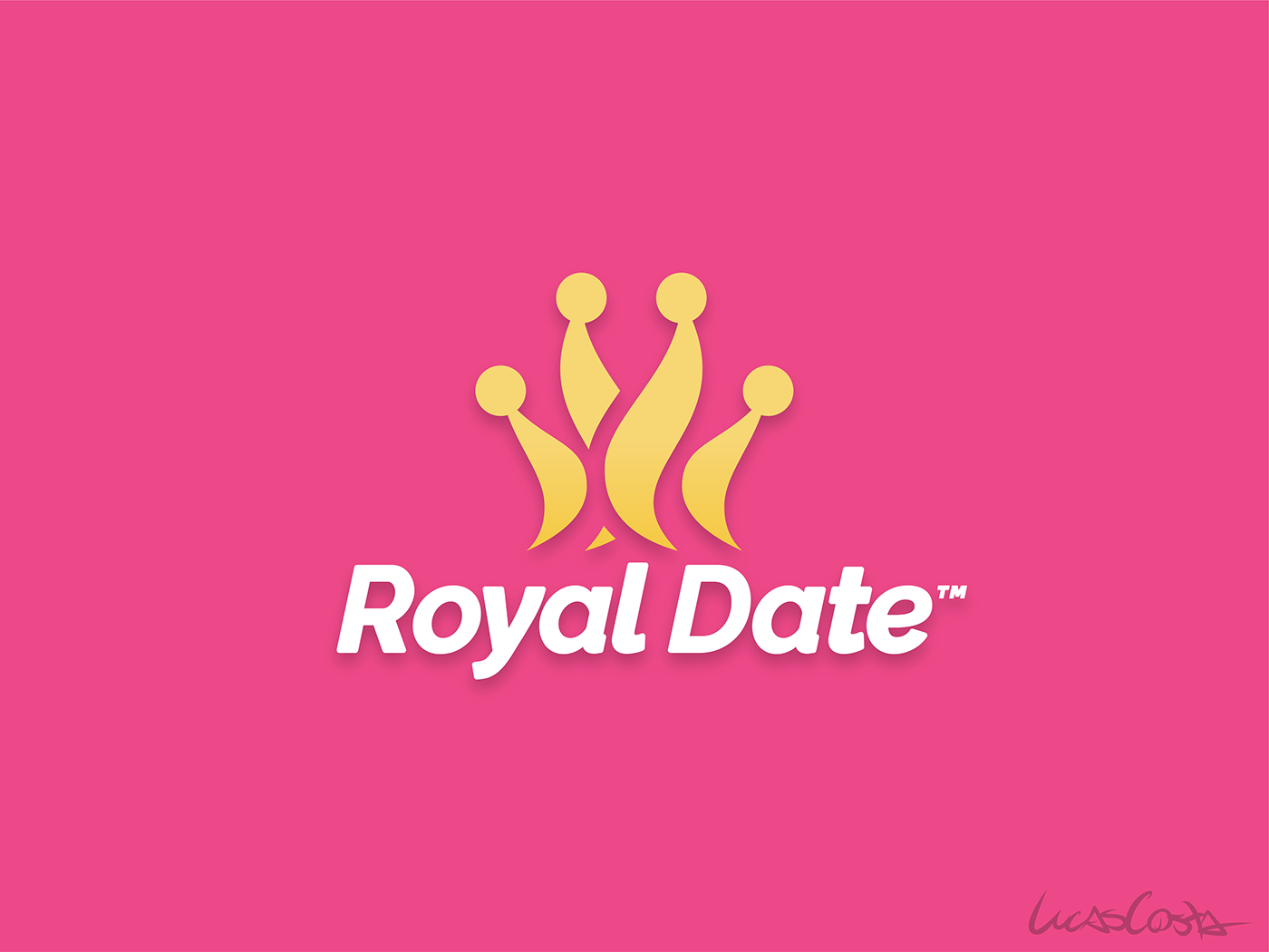 branding  naming app Dating date QR Code crown royal logo