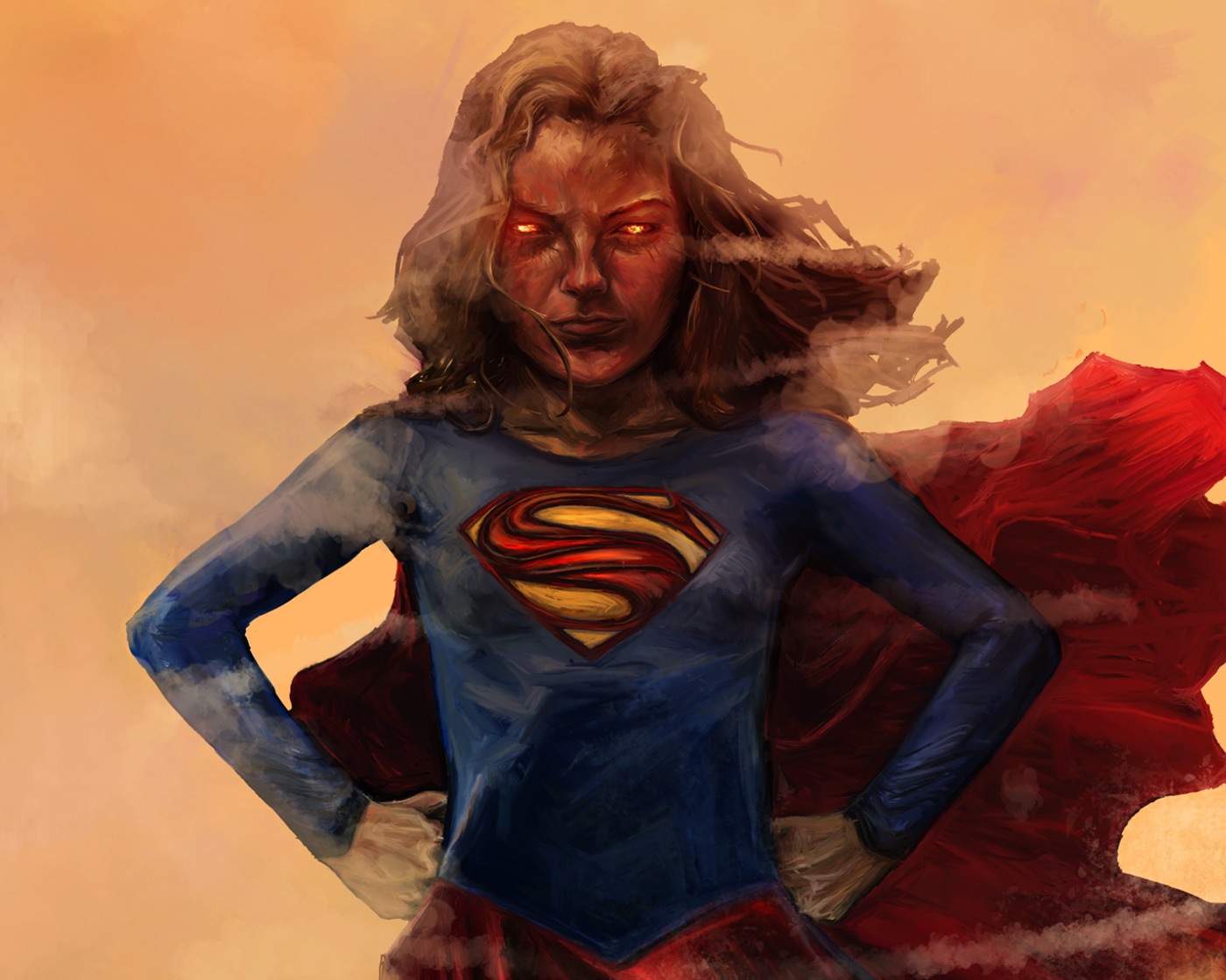 Supergirl Dc Comics digital painting wacom Adobe CC comics Fan Art digital illustration Man of Steel
