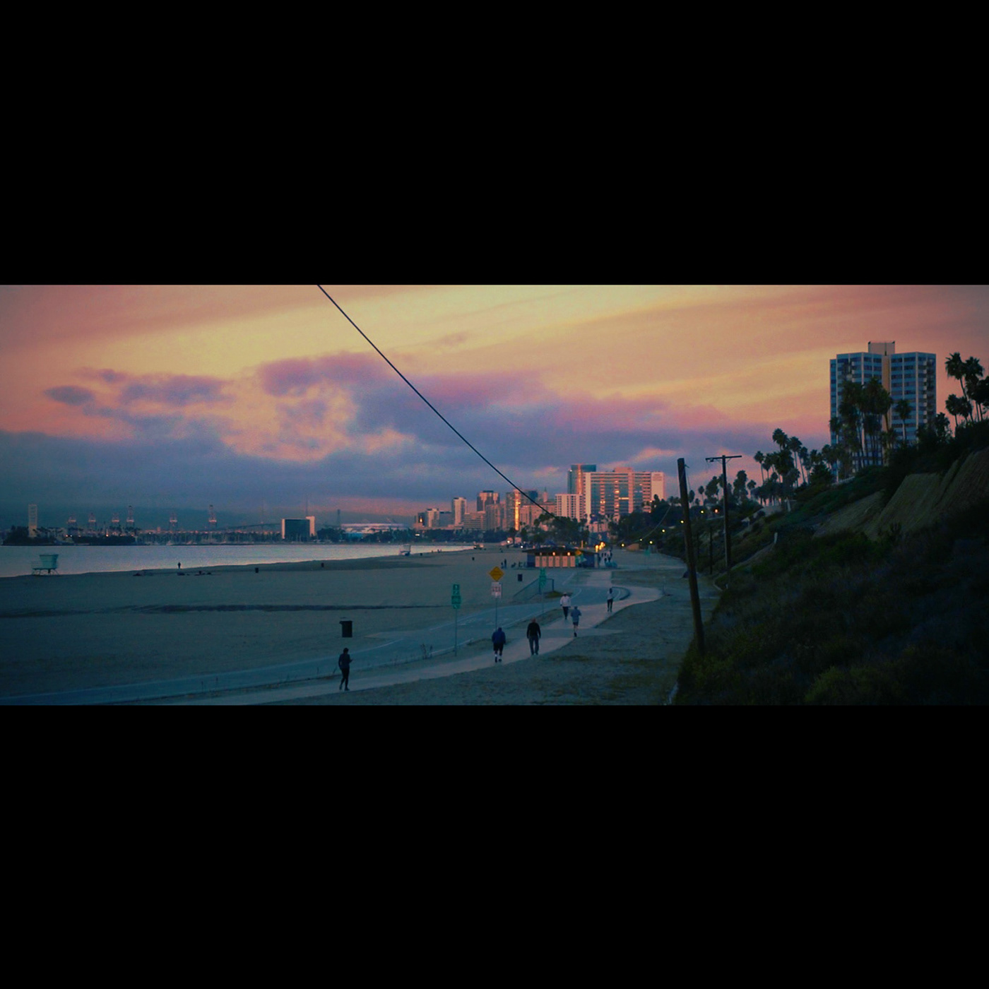 sunset cinematography color grading cinematic neon vibe Palm Trees Photography  Landscape Neon Red SKY
