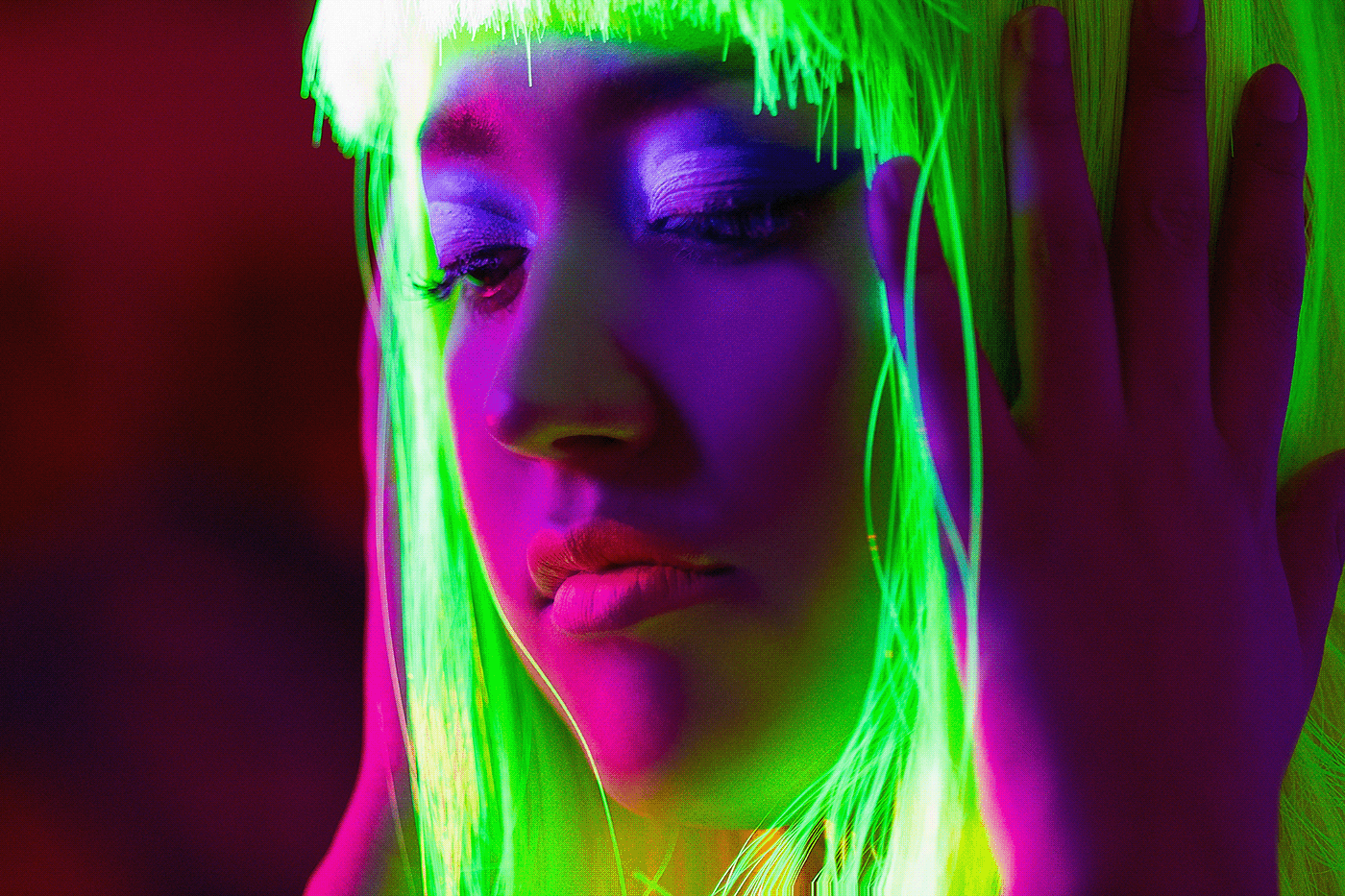 neon girl rave disco colors Photography 