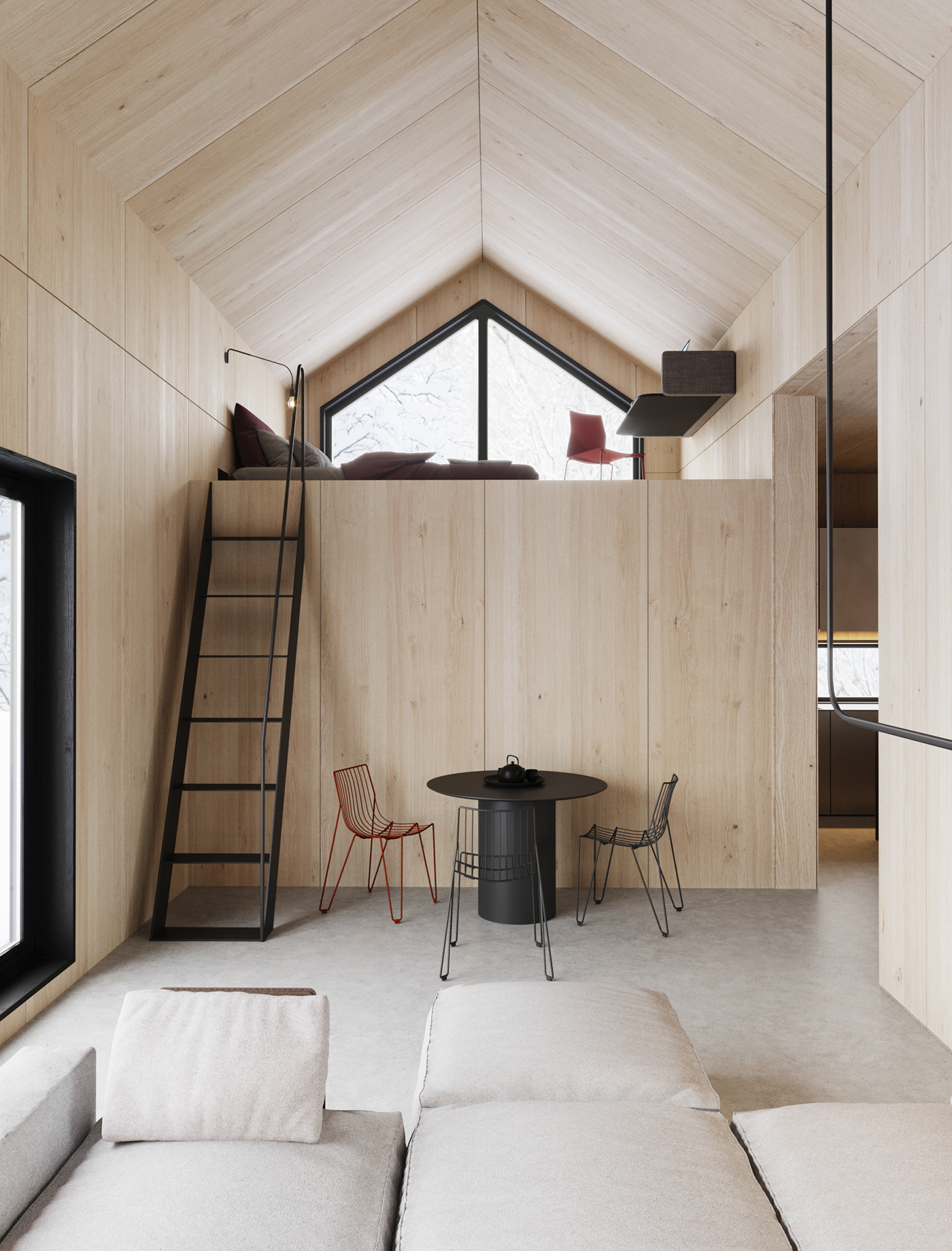 architecture CGI design house Interior minsk modern