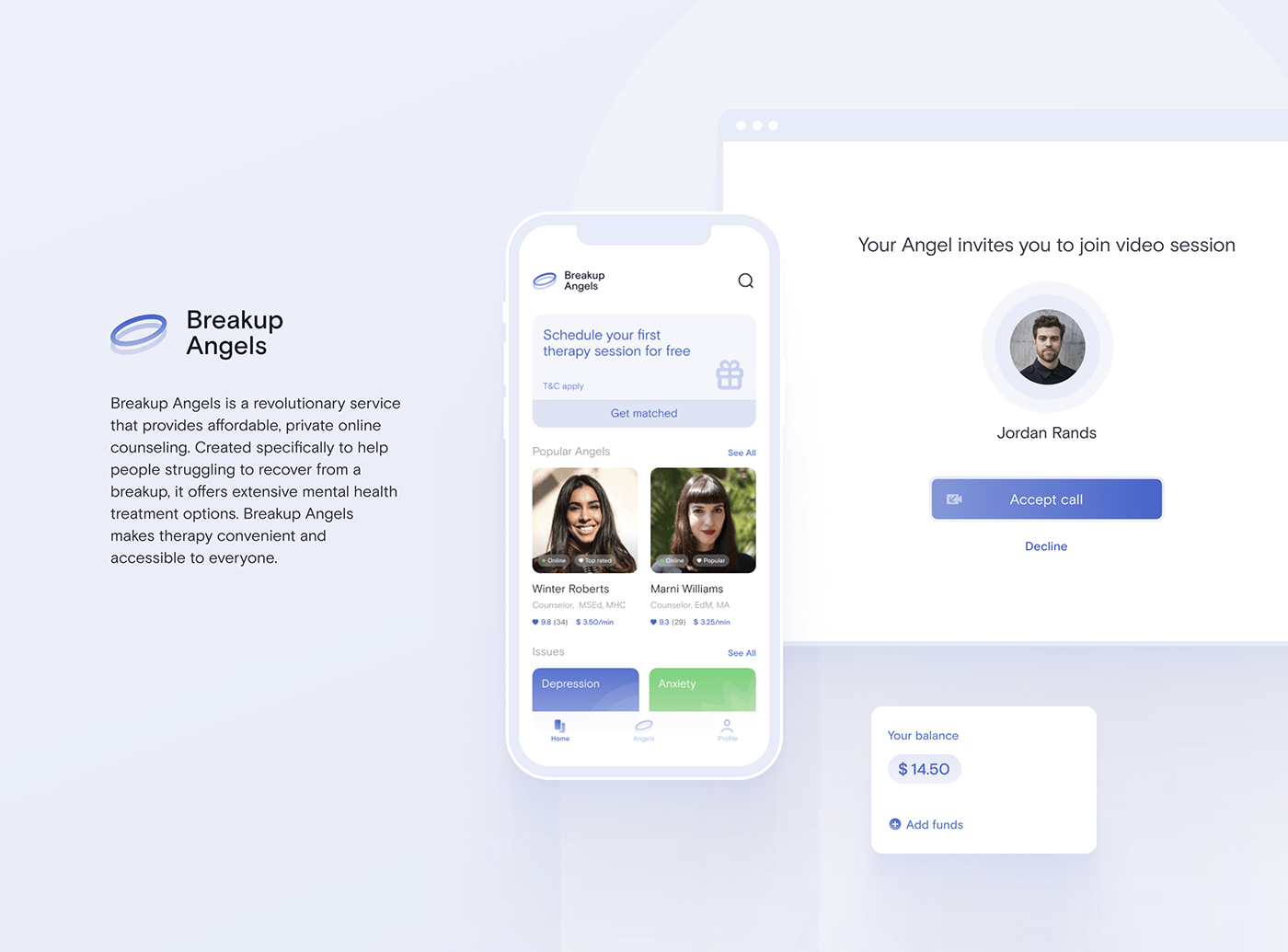 app branding  design mobile product service therapy UI ux Web