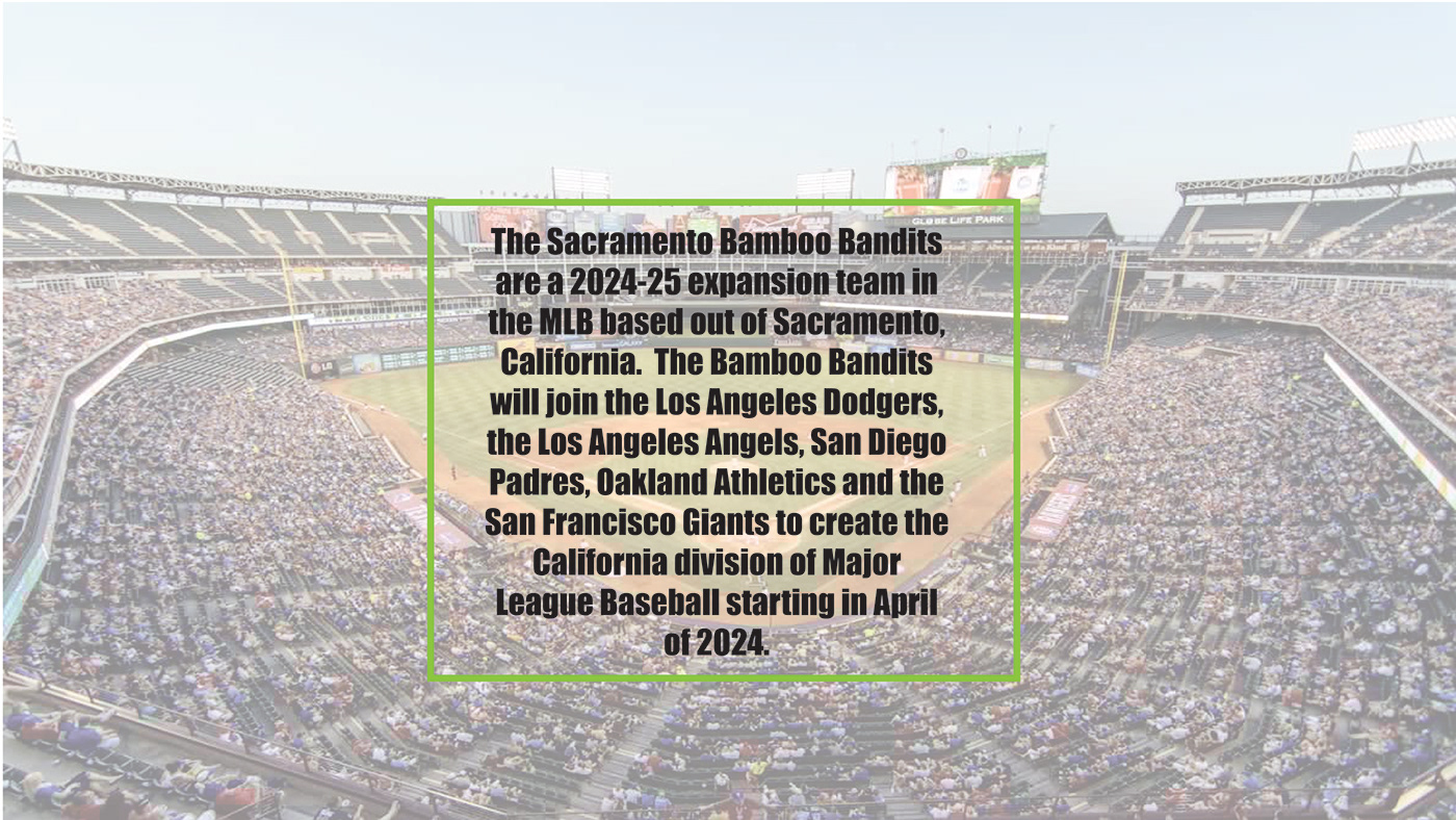 mlb graphic design  baseball concept design California Baseball MLB Expansion