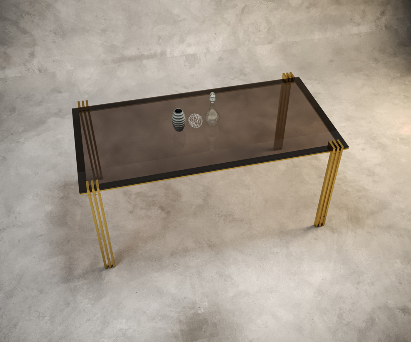 art design furniture gold identity installation Interior materials metal visualization
