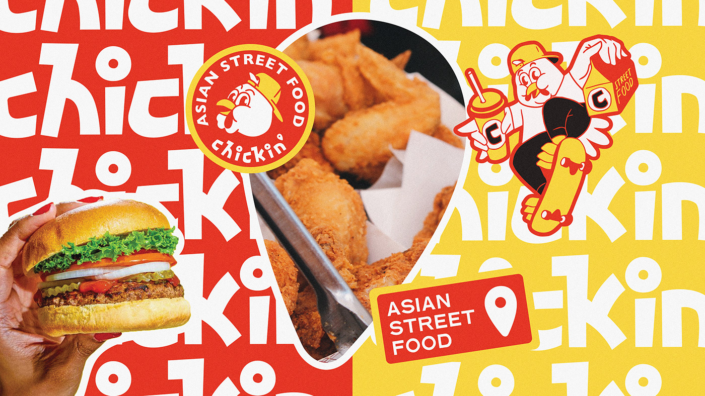 branding  chicken chickin F&B fastfood foodtrunk ILLUSTRATION  vietnam