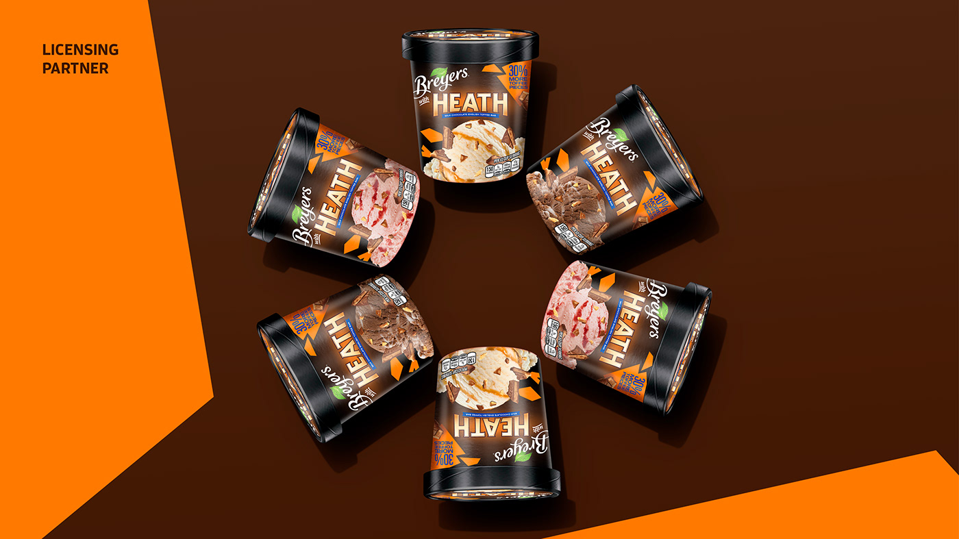 heath hershey's chocolate packaging brand identity Logo Design brand guidelines english toffee  packaging design