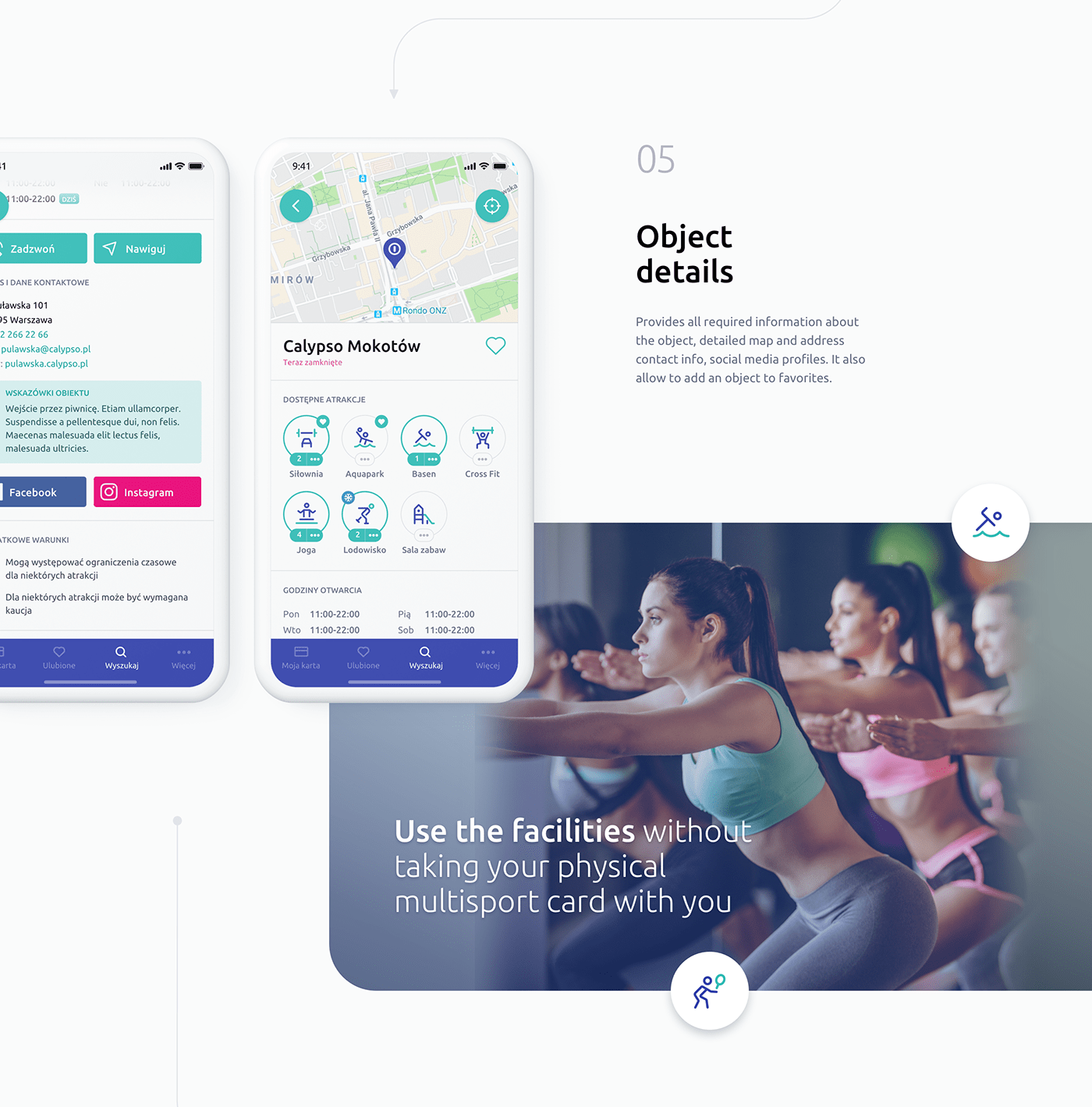 android aplication app clean fitness gym ios mobile sport virtual card