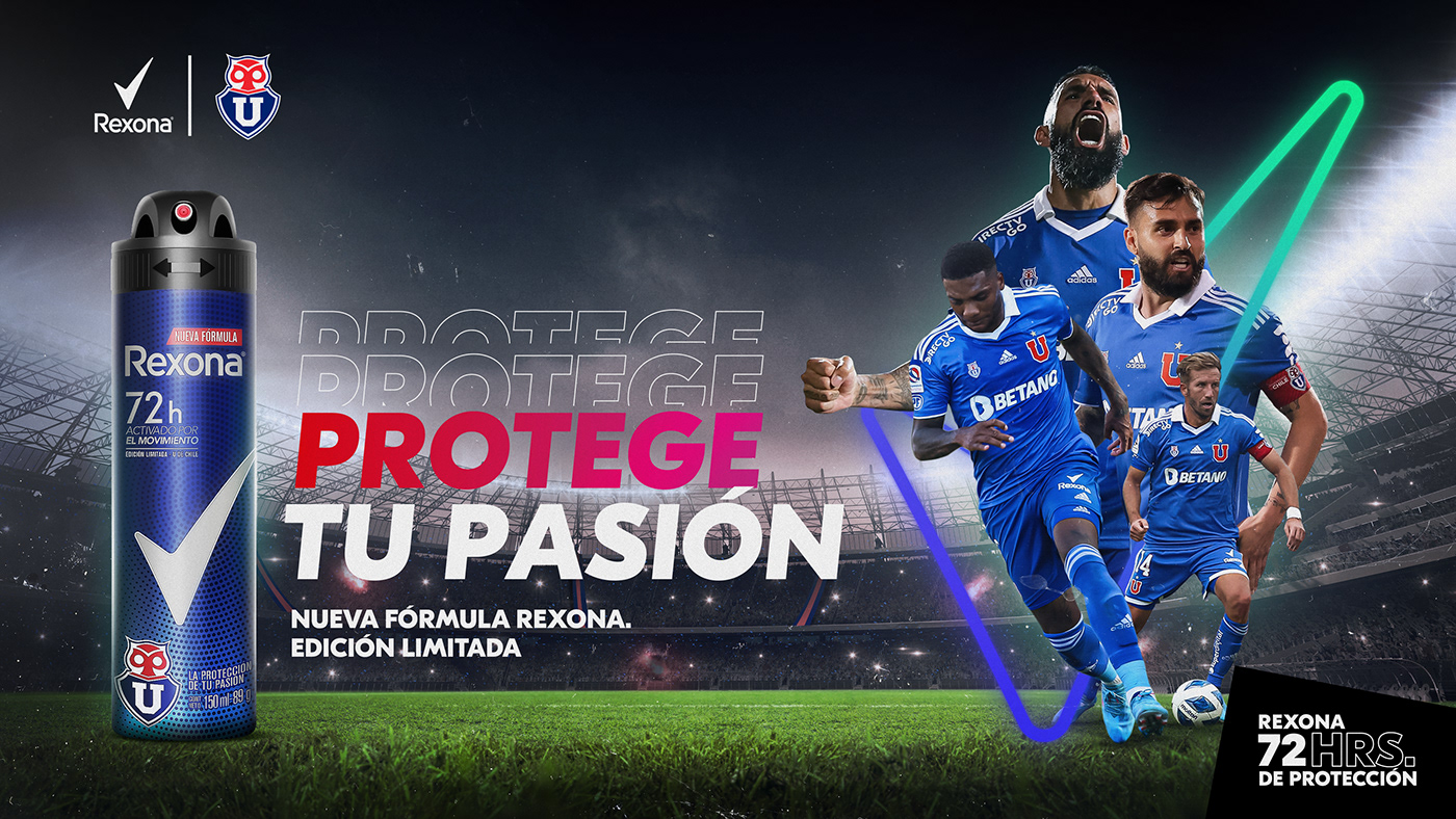 ads Advertising  football Futbol retouch Rexona sports Unilever chile