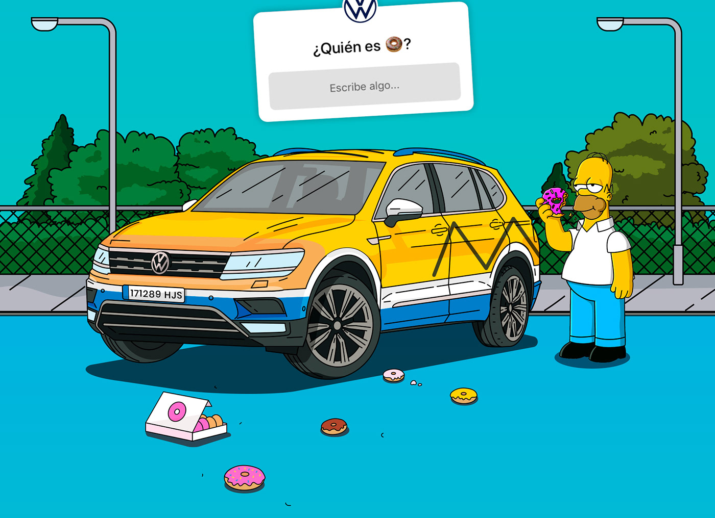Simpson car volkswagen ILLUSTRATION  game