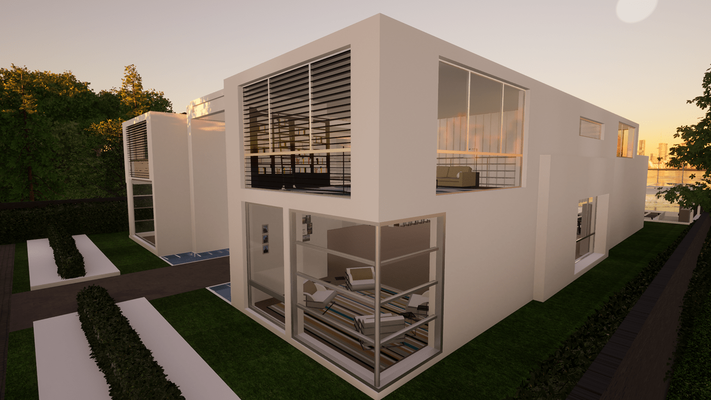 3dvisualization architeture exterior house modern twinmotion Villa