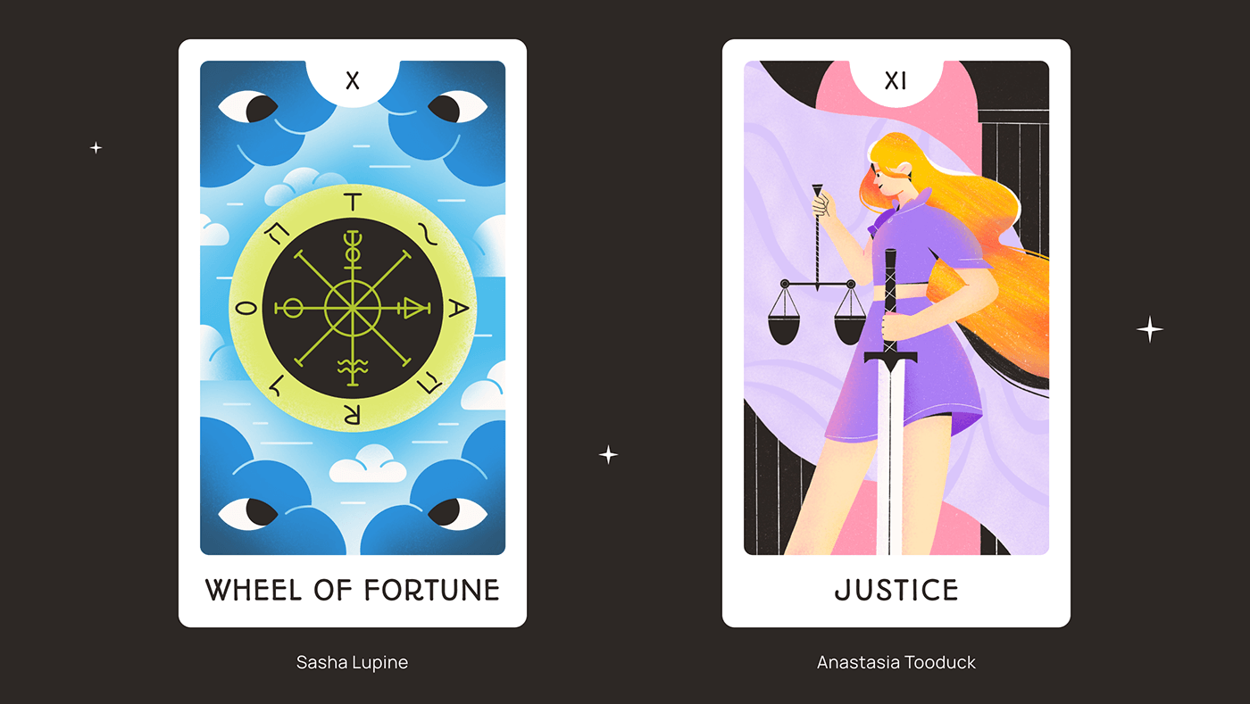 major arcana Tarot Cards ILLUSTRATION  flat illustration design vector cards tarot digital illustration graphic design 