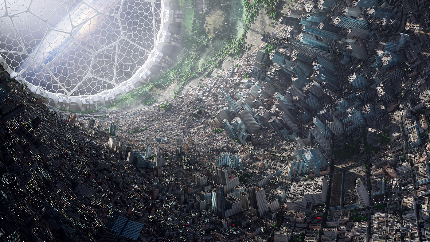 3D 3d City CGI cgi city city Sci fi city Scifi space city Space Habitat