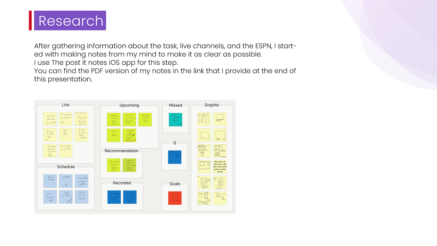 ux/ui design visual design Web Design  Creativity concept Assessment sketch app ESPN prototype