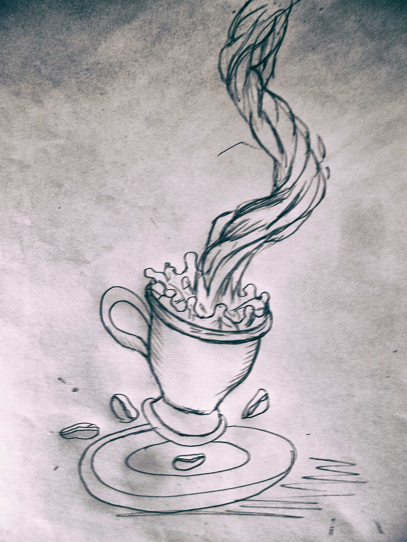 Coffee cafe rey king splash liquido Fluido taza 3D CGI