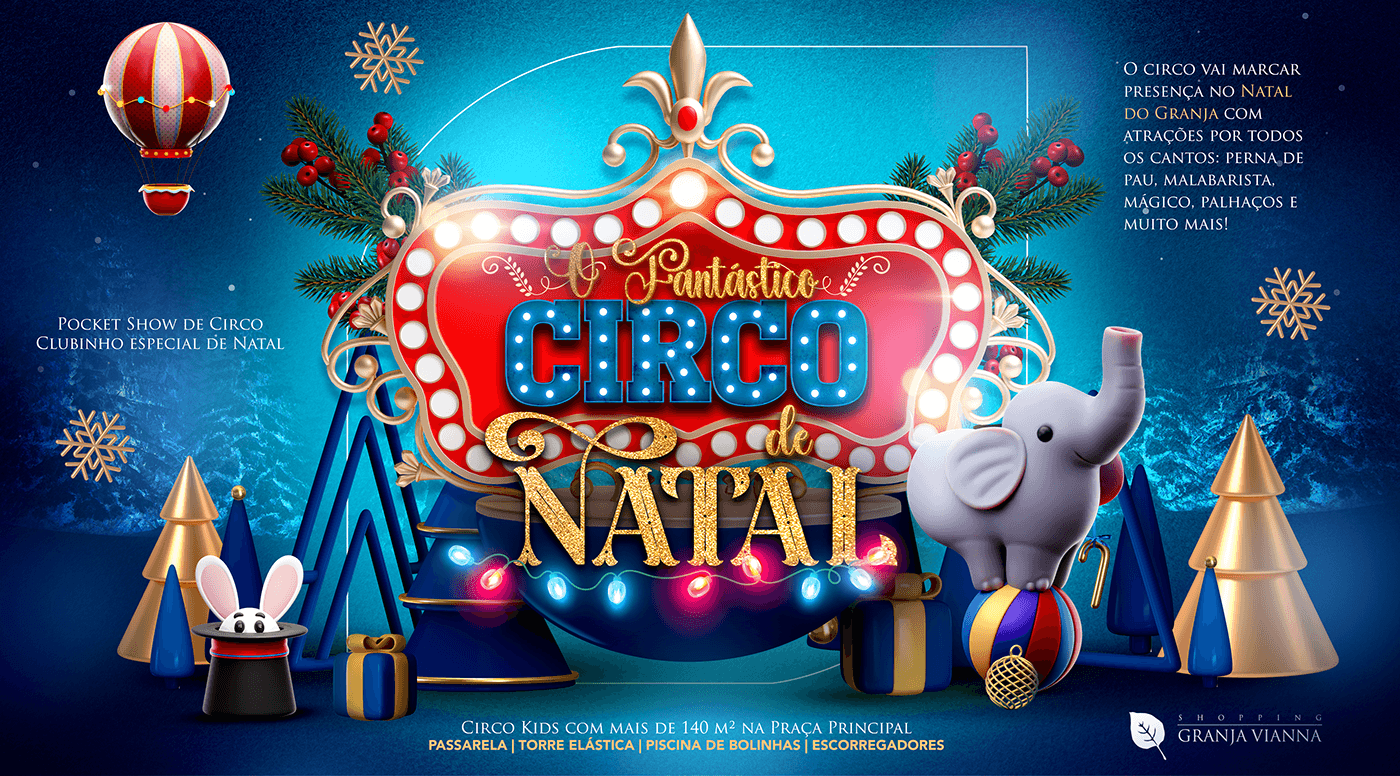 natal Chirstmas circo Shopping Circus Circo de Natal