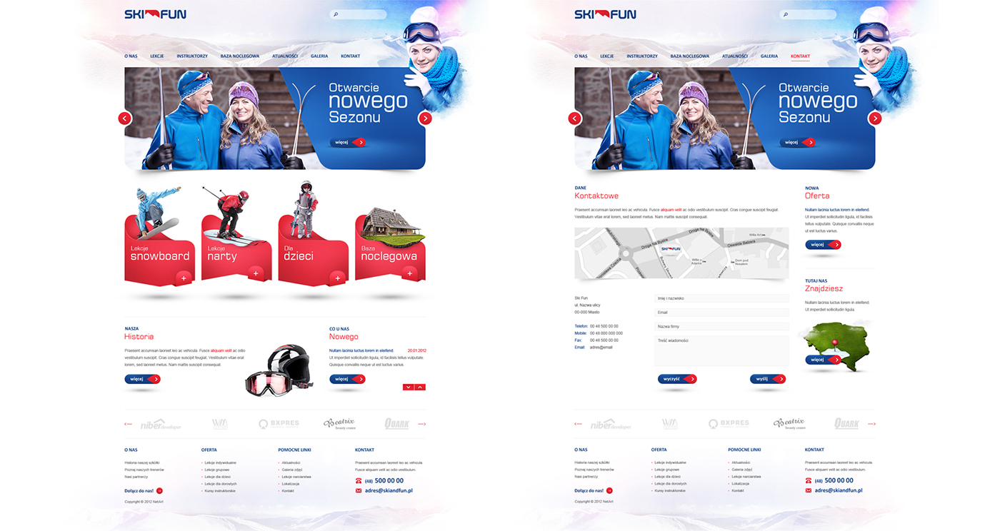 Webdesign Ski sking winter sport snow