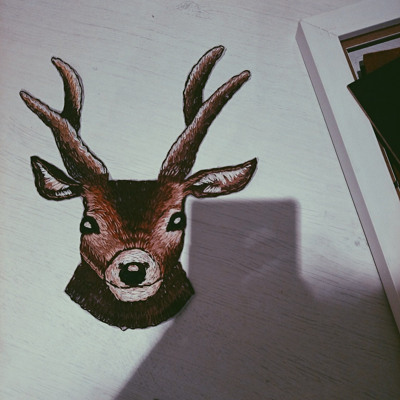 Embroidery handmade deer