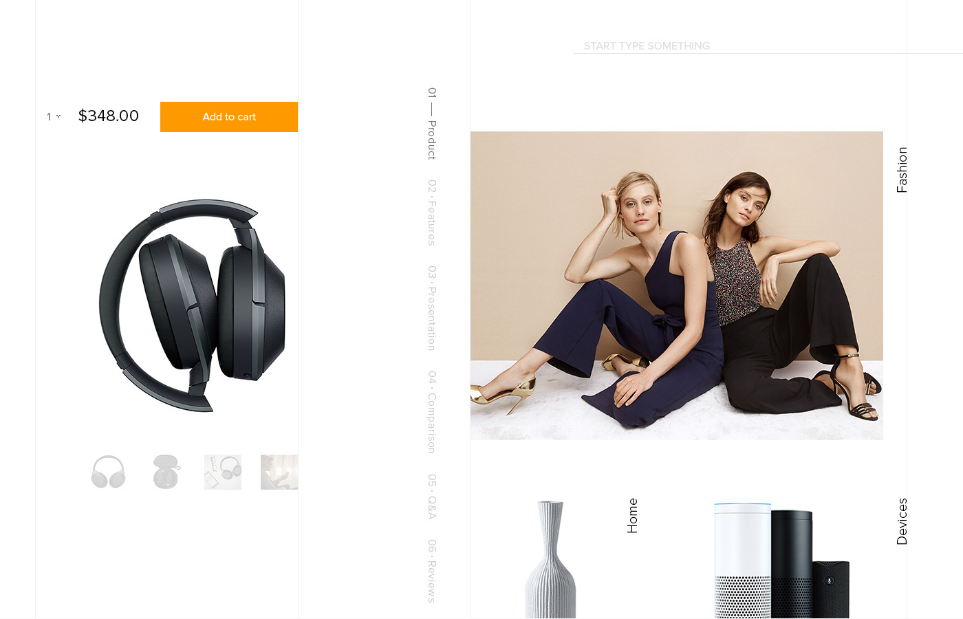 Amazon redesign concept Ecommerce minimal simple modern shop clean tech