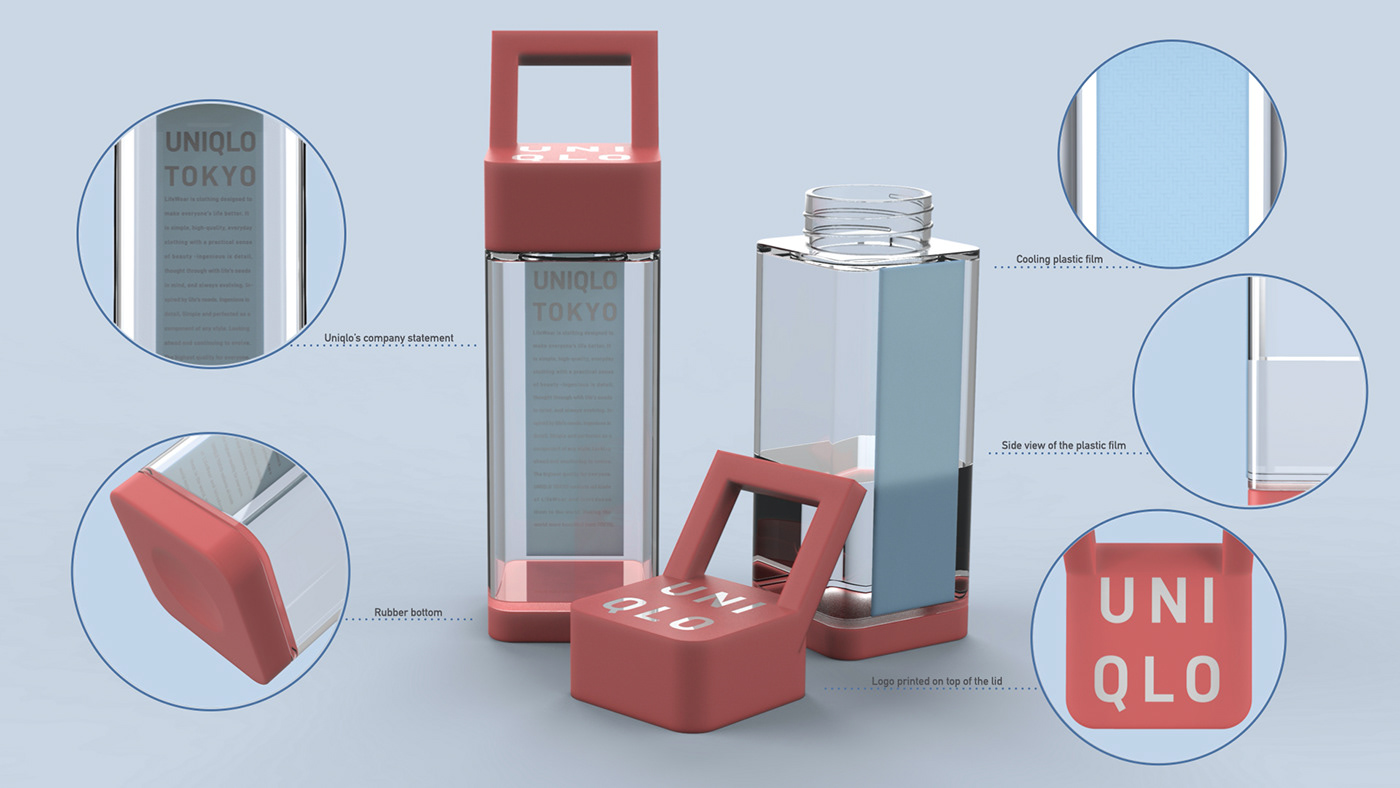 product design  uniqlo water Water Bottle Water Station