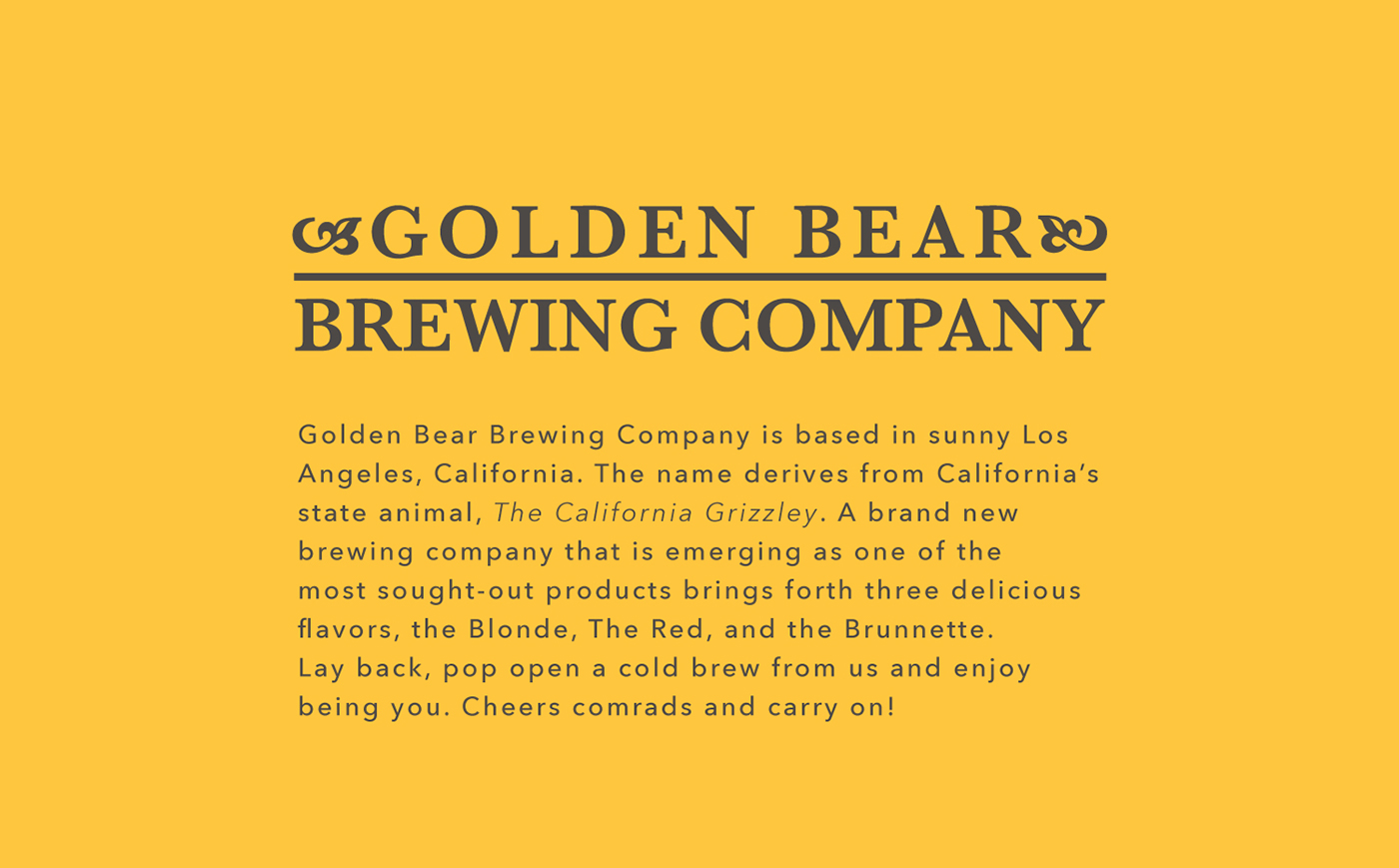 beer beer label Illustrator photoshop golden bear brewery brewing company six pack Los Angeles LA Brewing beer bottle logo bear