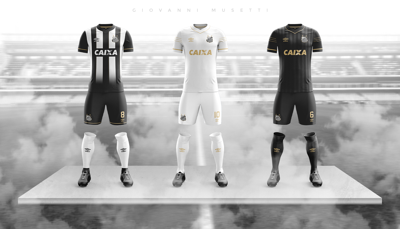 soccer uniform kit football futebol santos clube