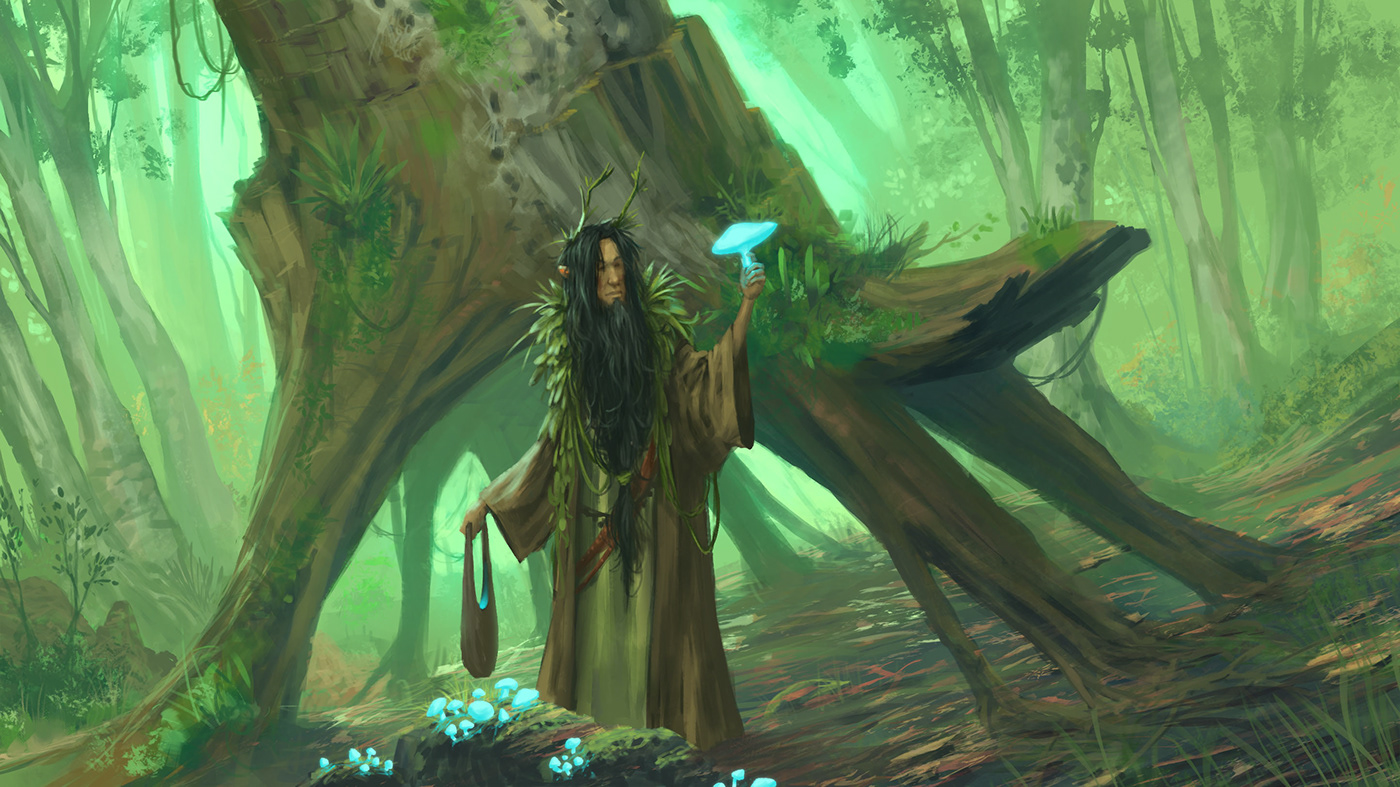druid Druida floresta forest fantasia fantasy Character design personagem r...