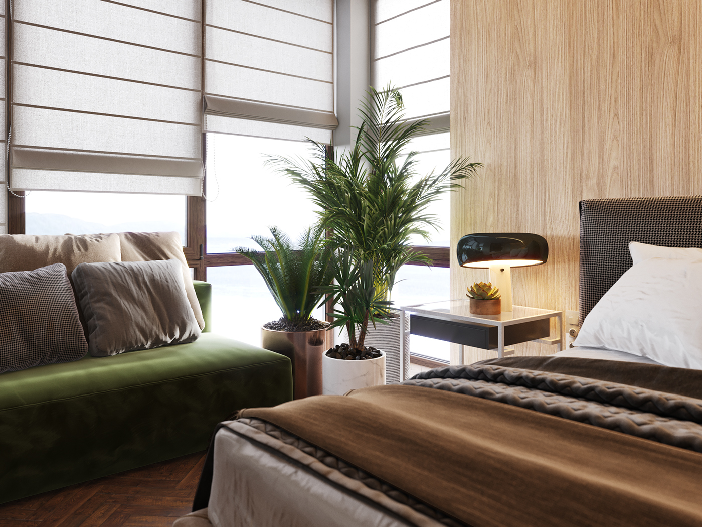 coronarenderer 3dsmax visualization Interior design home bedroom #alesya5enot