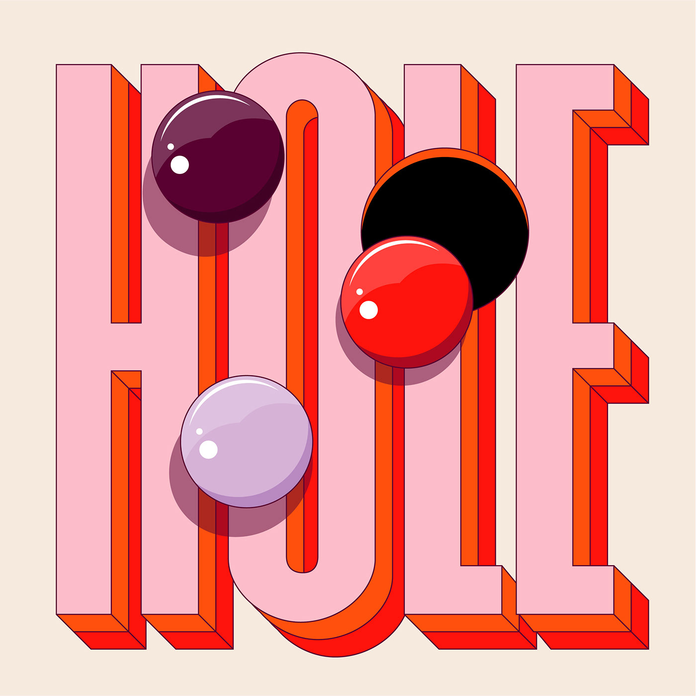 "HOLE" typography art by kissmiklos .