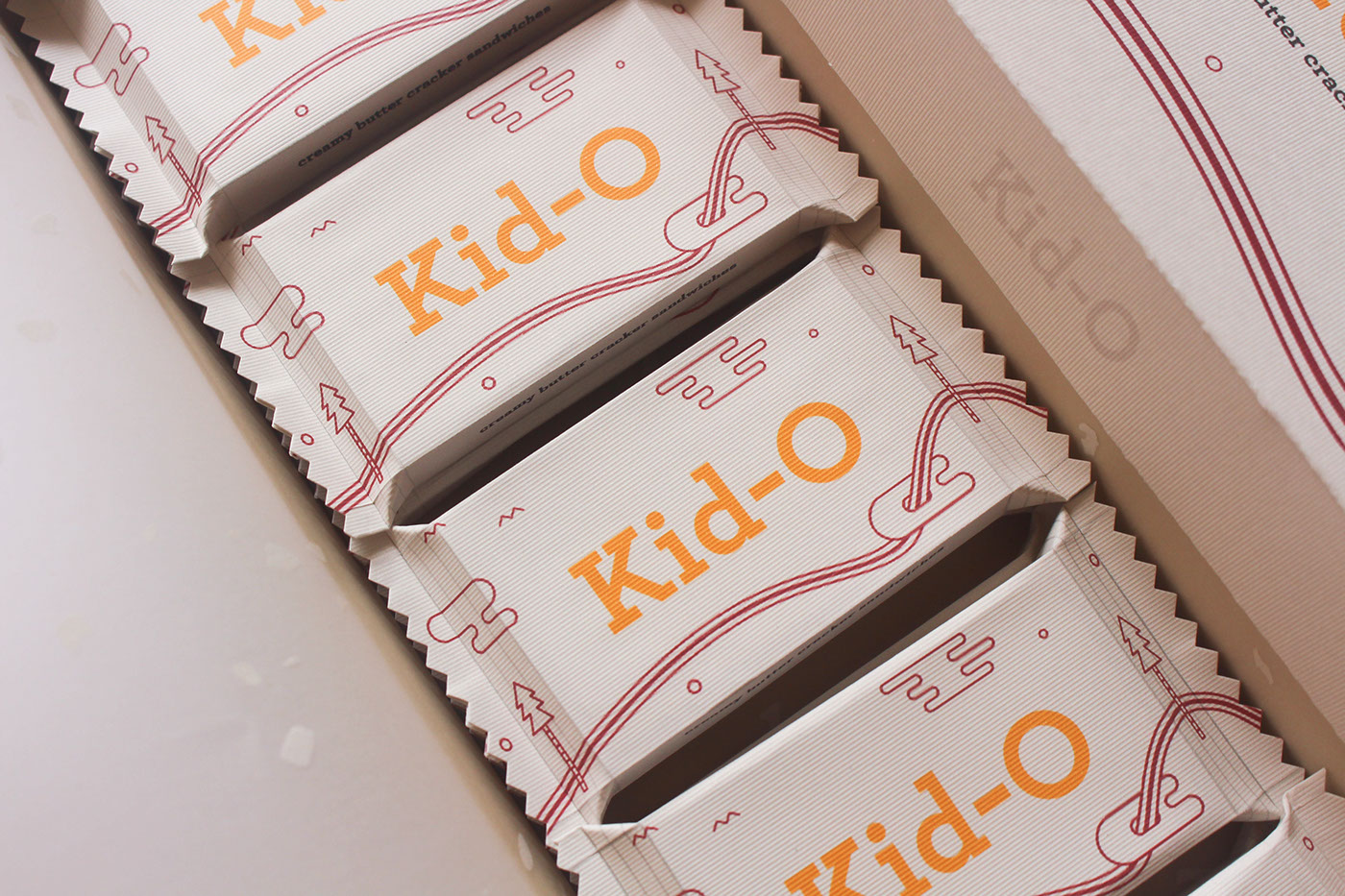 Kid-O nissin repackage redesign identity sandwich crackers Food Packaging children gift box Supermarket Food  biscuits asian snacks